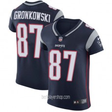 Mens New England Patriots #87 Rob Gronkowski Elite Navy Blue Vapor Home Jersey Bestplayer